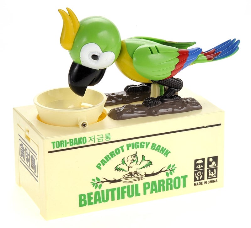 PowerTRC Parrot Coin Bank for Kids, Cute Money Bank for Boys and Girls, Savings Piggy Bank | Fun Gift for Kids and Adults - Image 3